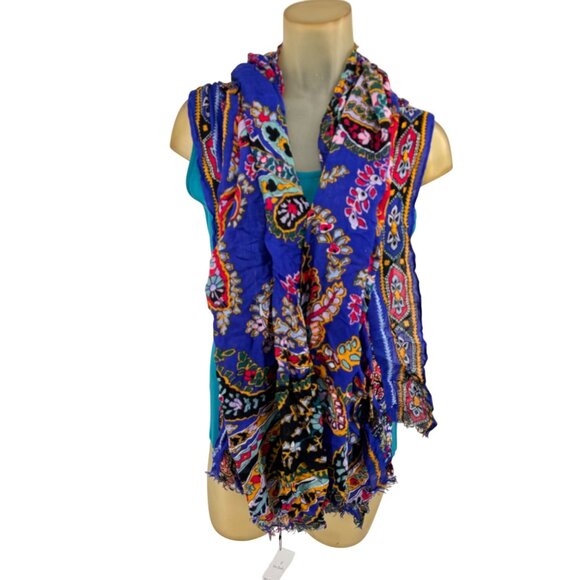 Vera Bradley Womens Colorful Paisley Pattern Scarf Shawl Wrap - Picture 1 of 10